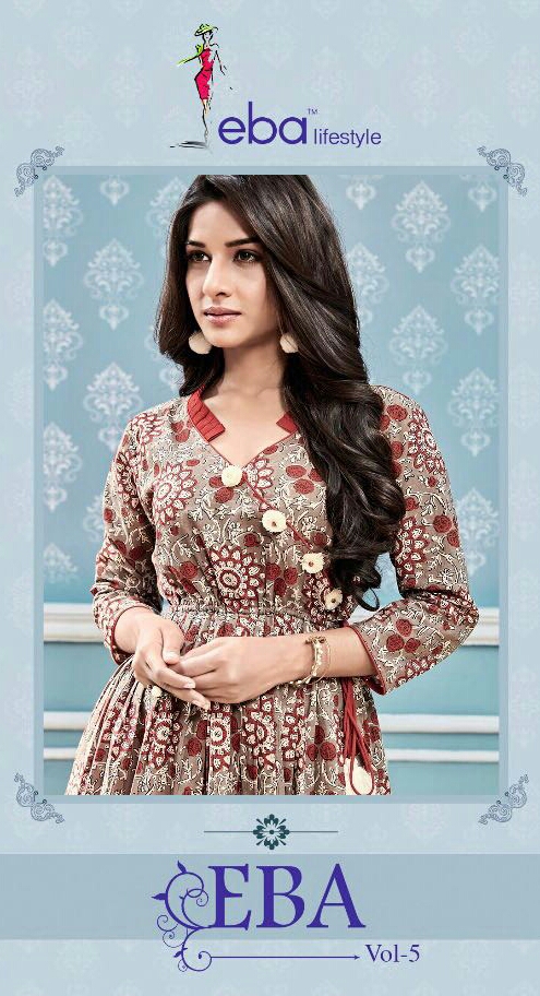 Eba Vol 5 Pure Cotton Fabric Kurti With Cotton Bottom