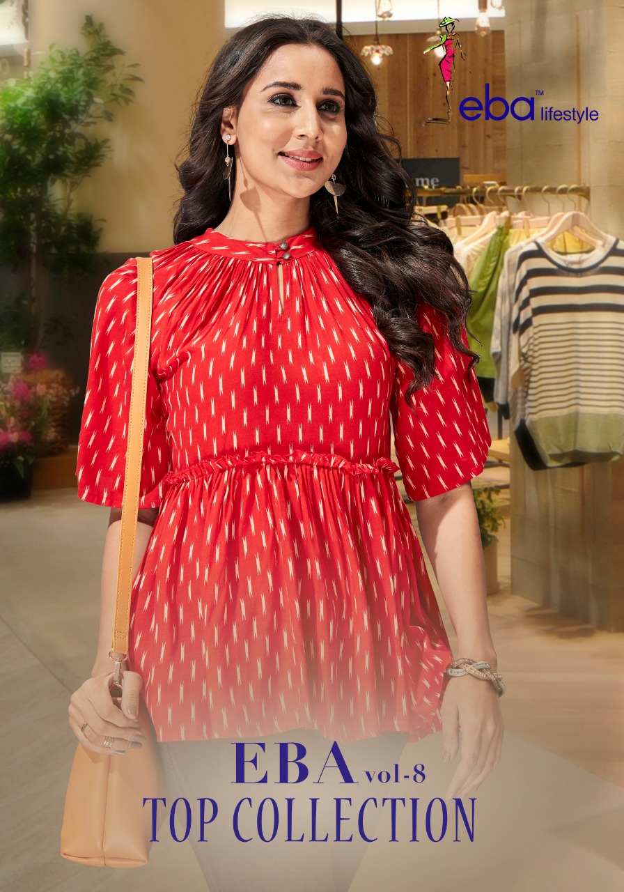Eba Lifestyle Vol 8 Cotton Fancy Casual Wear Top Collection At Wholesale Price