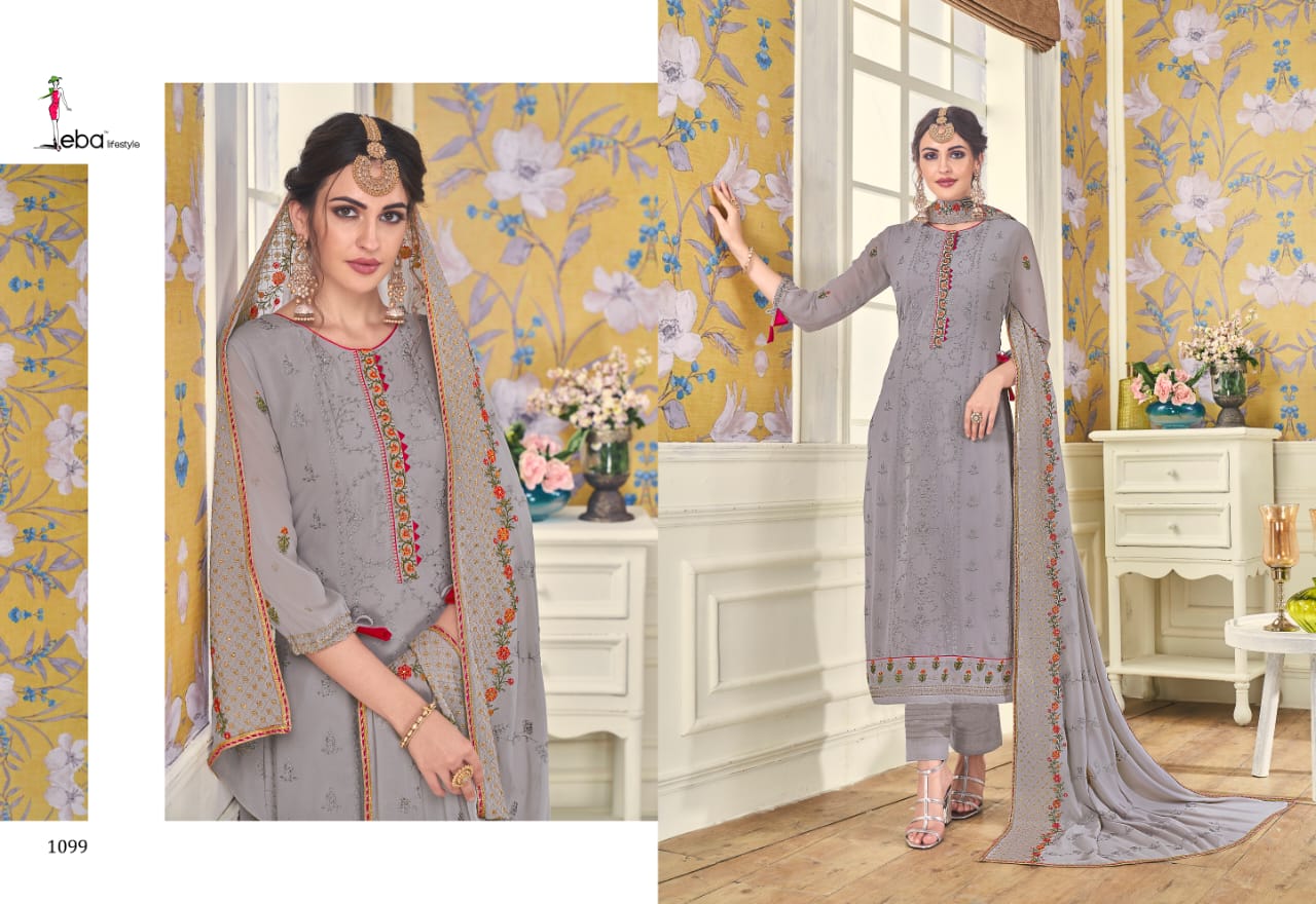 Eba Lifestyle Hurma Vol 18 Georgette Fabric Heavy Work Salwar Suit
