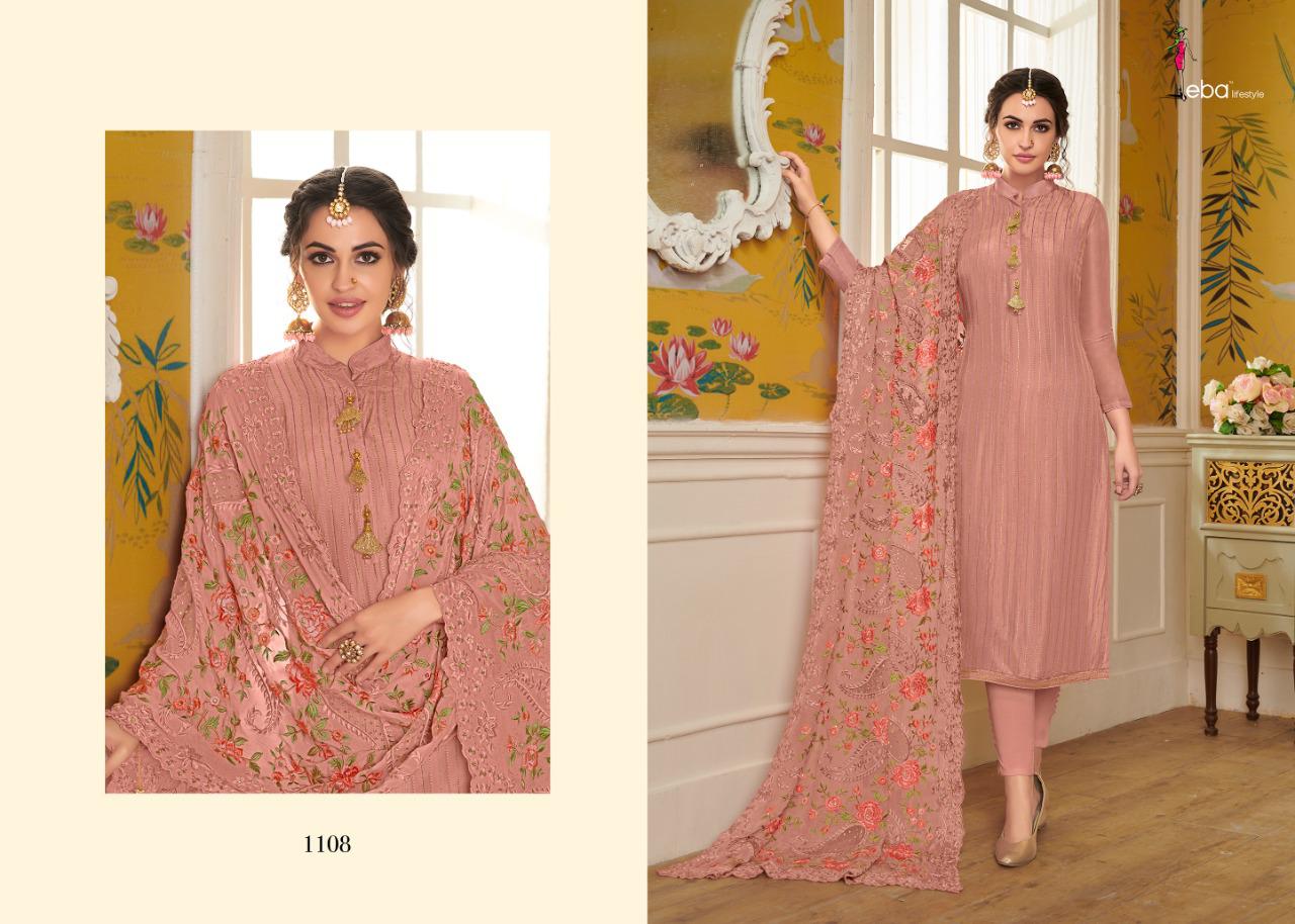 Eba Lifestyle Presents Hurma Vol 20 Viscose Upada Embroidery Work Salwar Kameez At Wholesale Rate