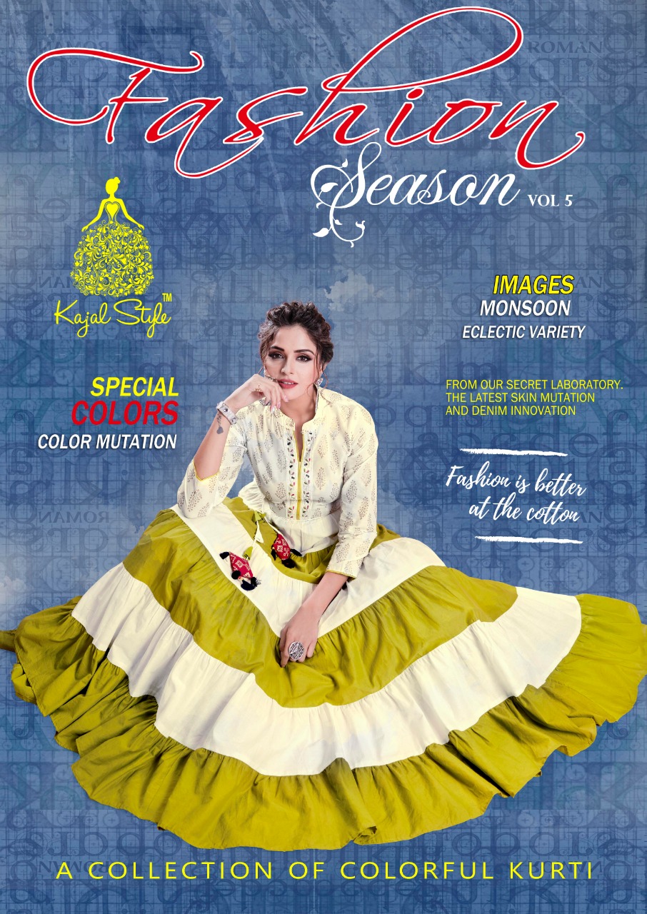 Kajal Style F Season Vol 5 Reyon Kurti Fancy Party Wear Wholesale Rate Surat Online Buy Kurti