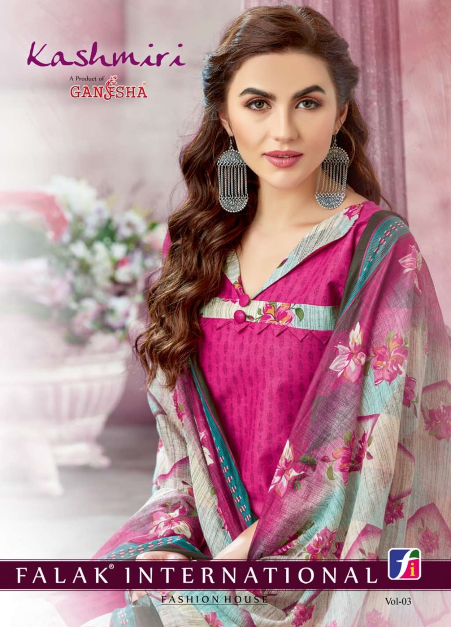 Ganesha By Falak International Presents Kashmiri Cotton Fabric Designer Fancy Wear Salwar Suit Wholesale Price