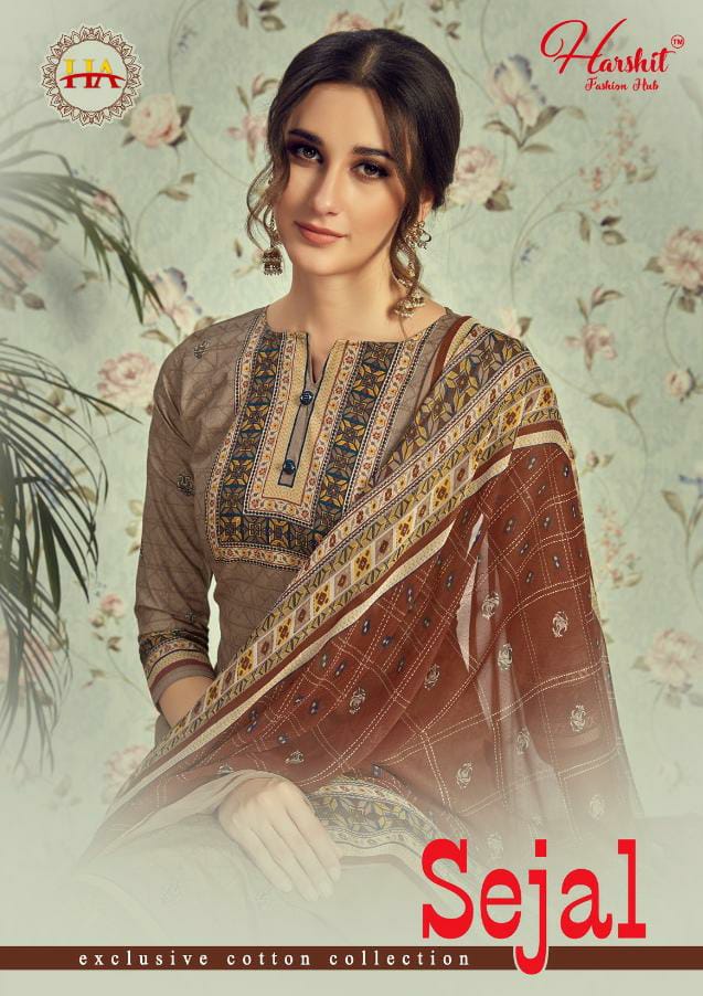 Harshit Fashion Hub Presents Sejal Pure Lawn Cotton With Digitalprint Salwar Suit Wholesale Dealer