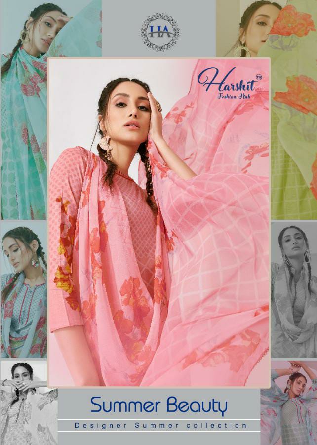 Alok Suit By Harshit Fashion Hub Presents Summer Beauty Lawn Cotton Fabric With Digital Print Salwar Suit Wholesale