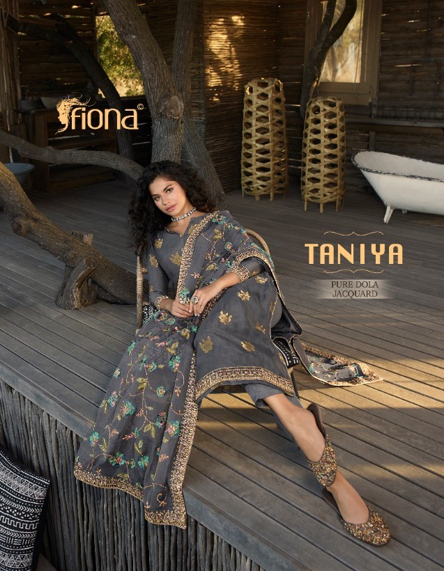 Fiona Launches Taniya Pure Dola Jacqurad Fabric With Heavy Work Salwar Suit Best Online Rate