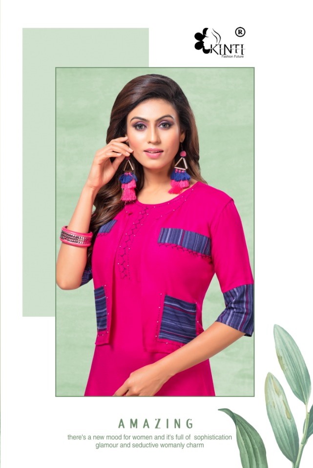 Anupama By Kinti Rayon Fabric Fancy Wear Kurti Wholesale Dealer