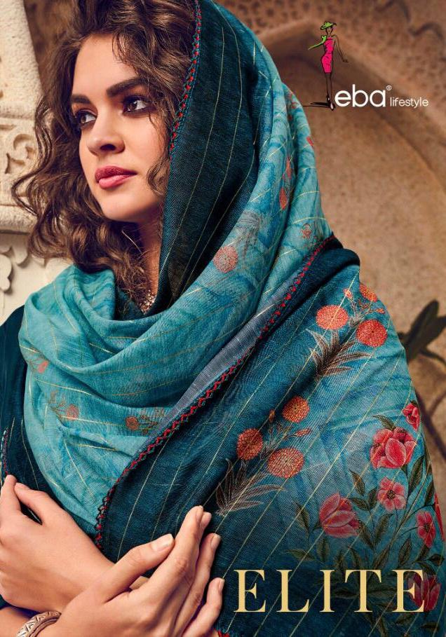 Eba Lifestyle Presents Elite Vol 1 Maslin Fabric With Emboidery Work Salwar Suit