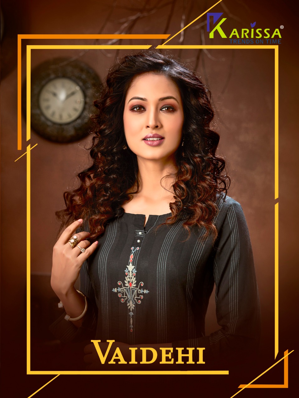 Karissa Presents Vaidehi Rayon Fabric With Fancy Wear Kurti
