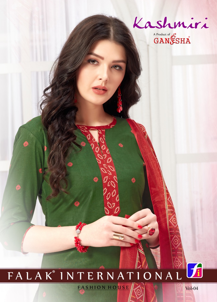 Ganesha Falak International Presents Kasmiri Vol 4 Cotton Fabric Salwar Suit