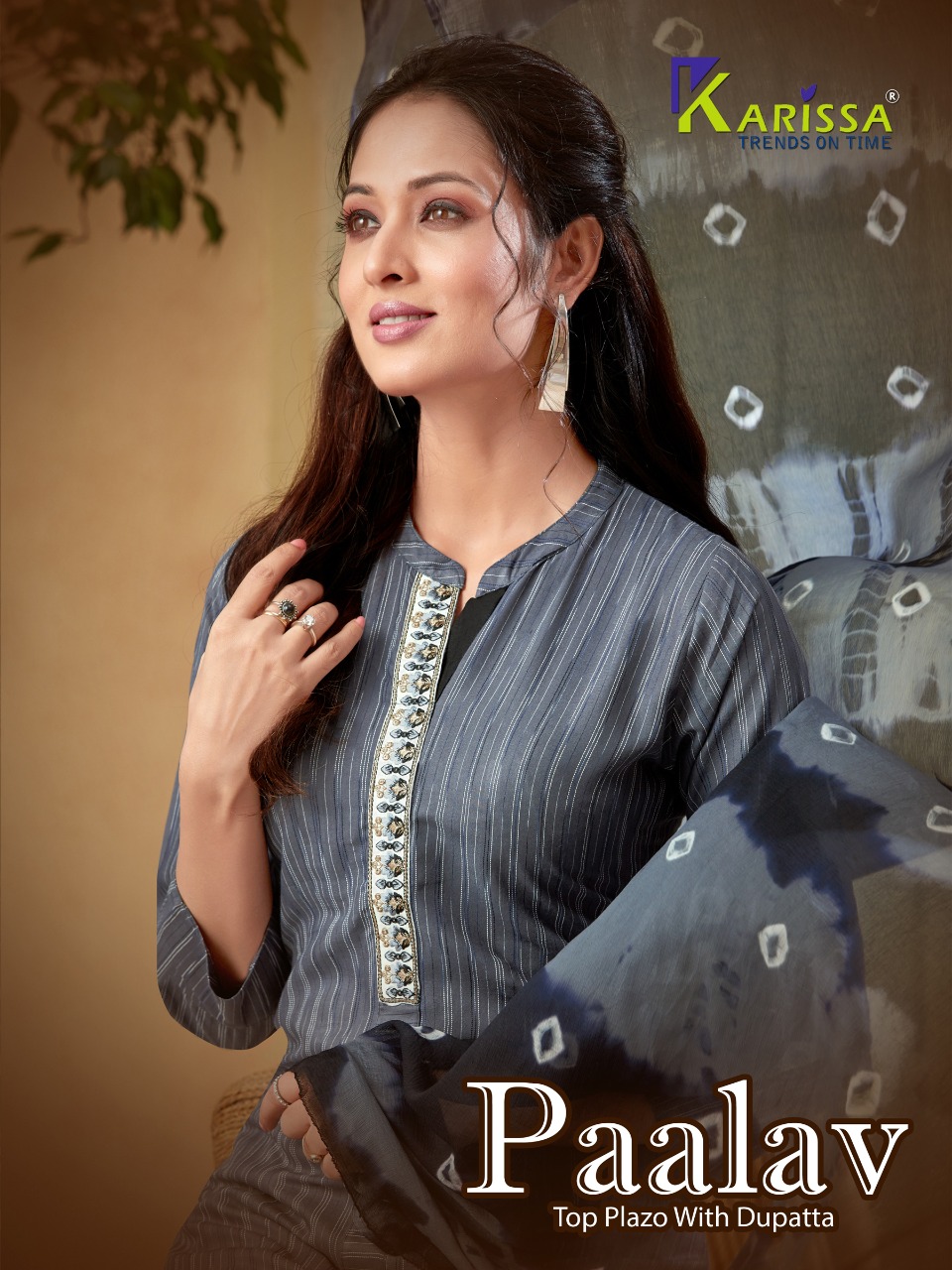 Karissa Presents Paalav Fancy Weaving Effect Rayon Kurtis With Plazzo
