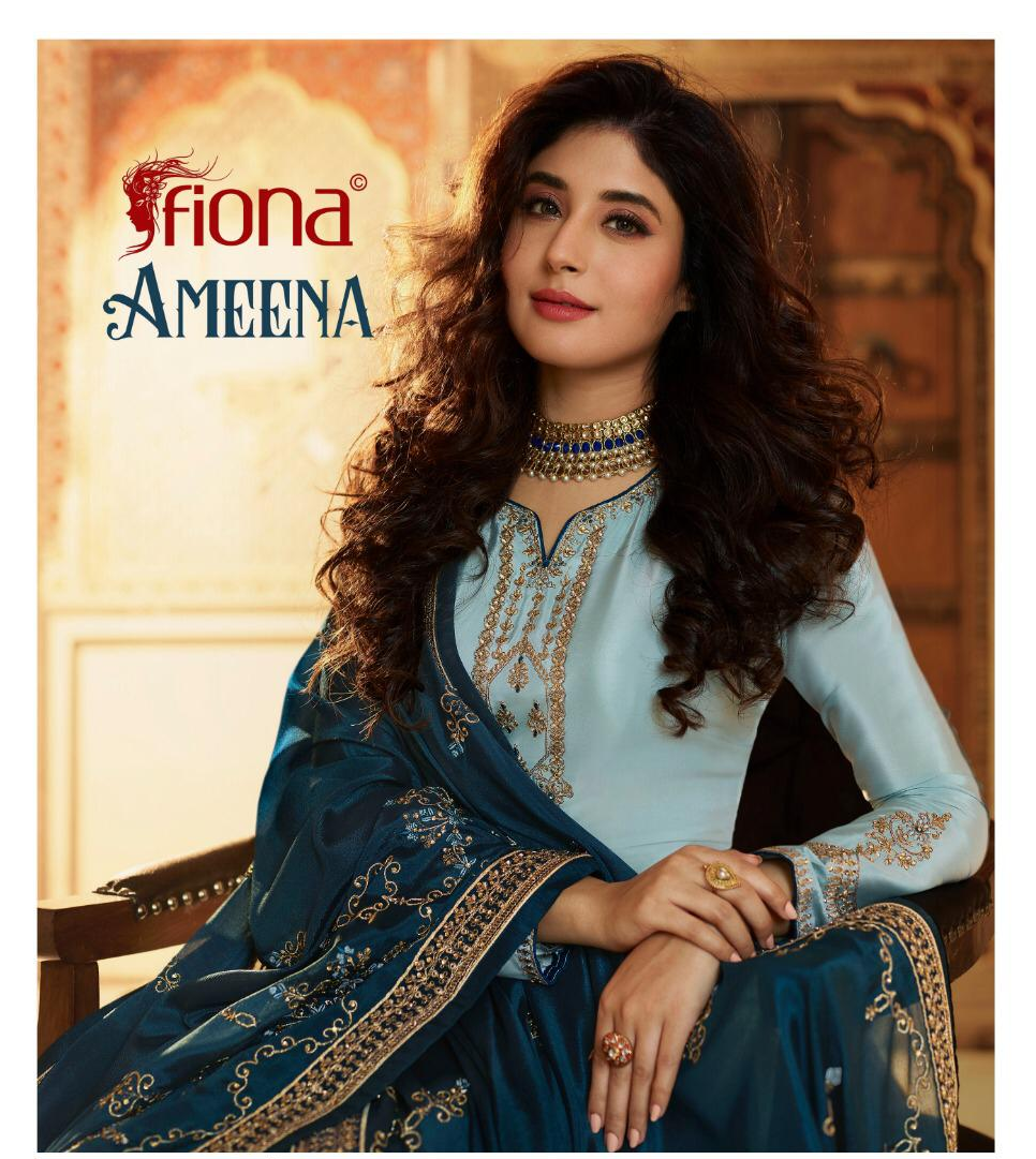 Fiona Presents Ameena Satin Muslin With Bridal Georgette Salwar Kameez