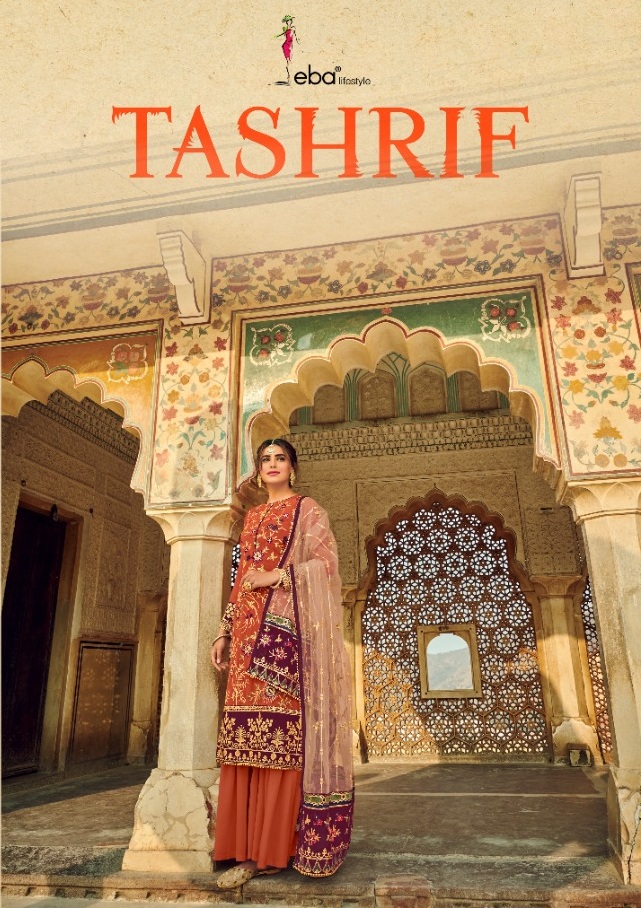 Eba Lifestyle Launched Tashrif Heavy Fox Georette With Heavy Embroidery Work Salwar Kameez Wholesale Dealer Surat