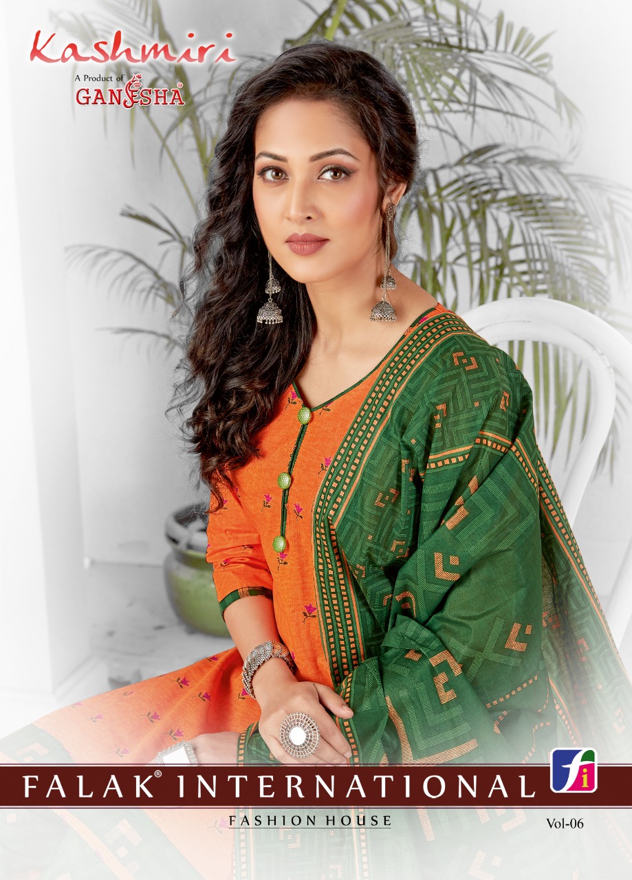 Falak International Launched Kashmiri Vol 6 Pure Cotton Dress Materials Wholesale Dealer Surat