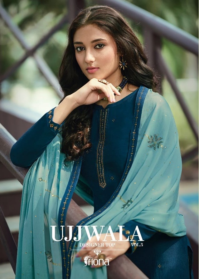 Fiona Launched Ujjwala Vol 5 Shree Soft Silk With Designer Top Salwar Kameez Wholesale Dealer Surat