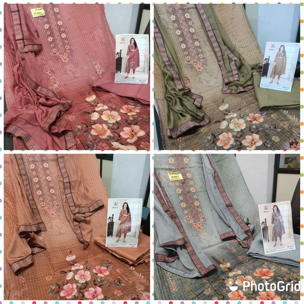 Harshit Fashion Hub Launched Sparkle Pure Opada Self Embroidery With Digital Print Salwar Suits Wholesale Dealer Surat