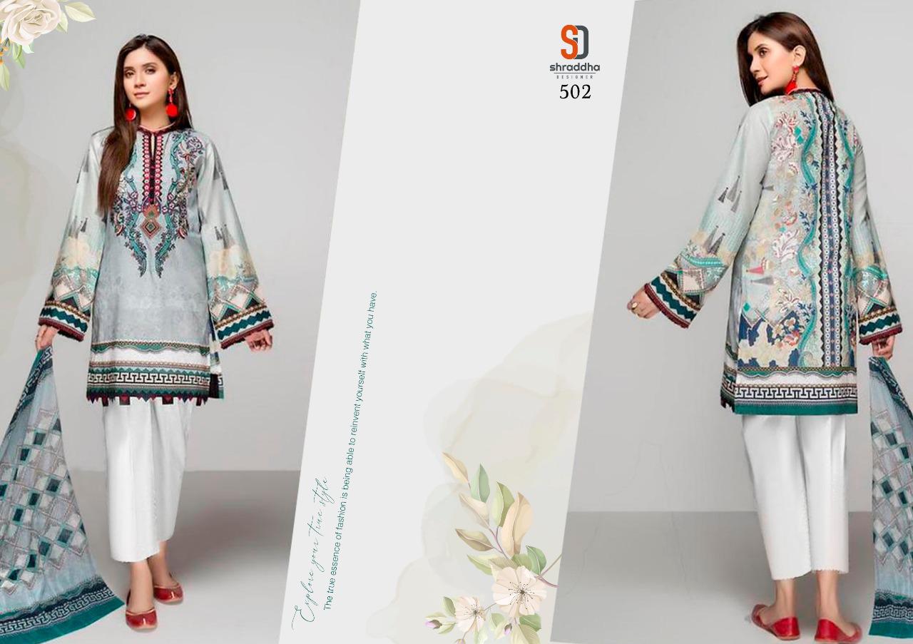 Shraddha Desogner Launched Vintage Vol 4 Lawn Cotton Printed Heavy Embroidery Salwar Suits Wholesale Dealer Surat