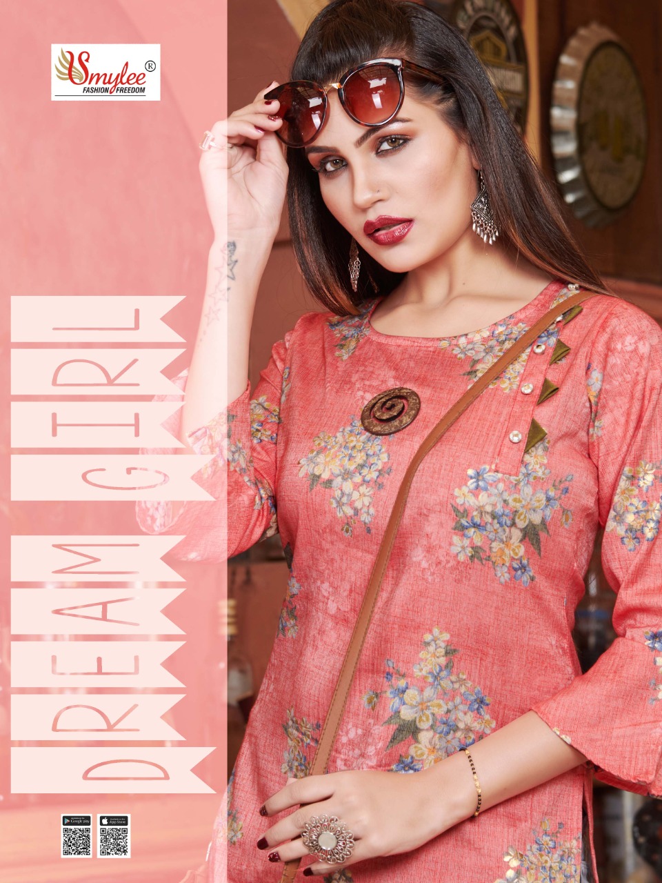 Smylee Fashion Launched Dream Girl Riyon With Heavy Foil Prin Fancy Designer Short Tops Wholesale Dealer Surat