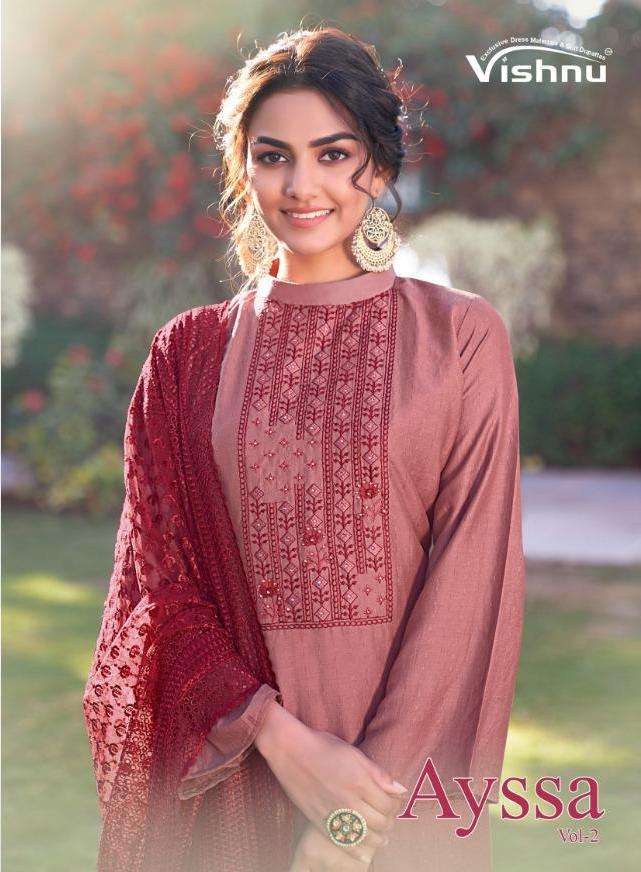 Vishnu Impex Launched Ayssa Vol 2 Chinon Strips With Butti Regular Wear Salwar Suits Wholesale Dealer Surat