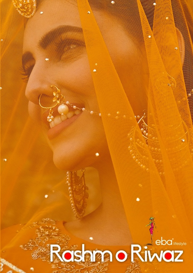 Eba Lifestyle Rashm O Riwaz Fox Georgette With Embroidery Khatli Daimond Work Pakistani Style Salwar Kameez Wholesale Dealer Surat