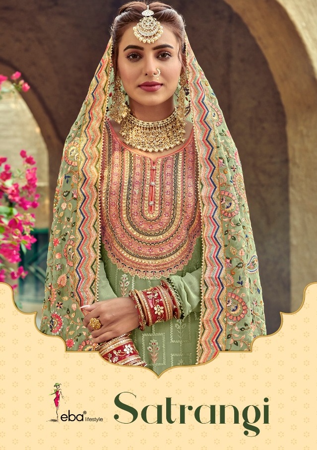 Eba Lifestyle Satrangi Fox Georgette With Heavy Embroidery Work Pakistani Style Salwar Kameez Wholesale Dealer Surat