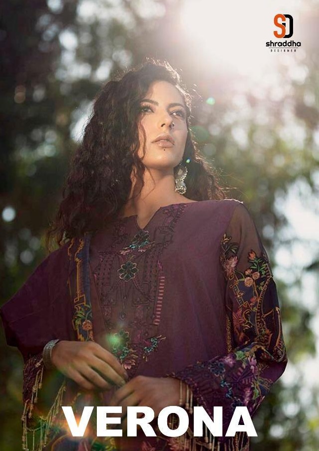Shraddha Designer Verona Lawn Cotton Printed With Embroidery Work Pakistani Style Salwar Kameez Wholesale Dealer Surat