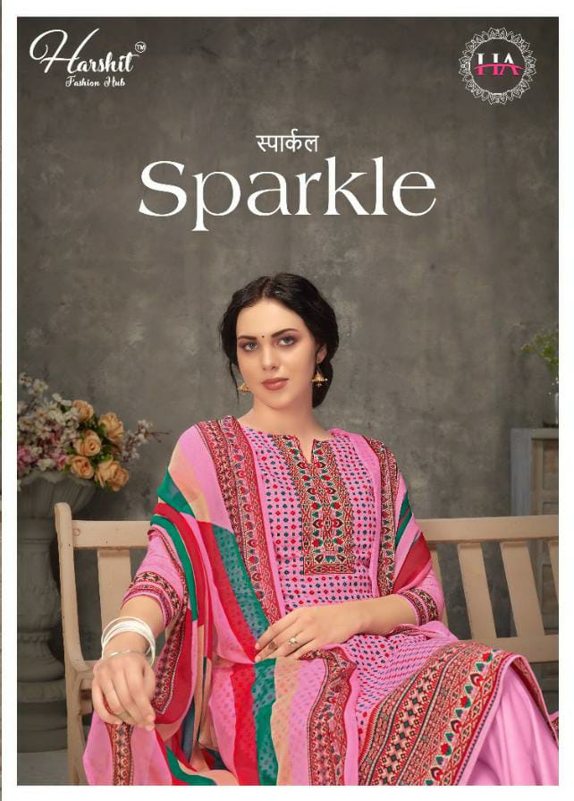 Harshit Fashion Hub Sparkle Pure Cambric Cotton Digital Style Print Casual Wear Salwar Kameez Wholesale Dealer Surat