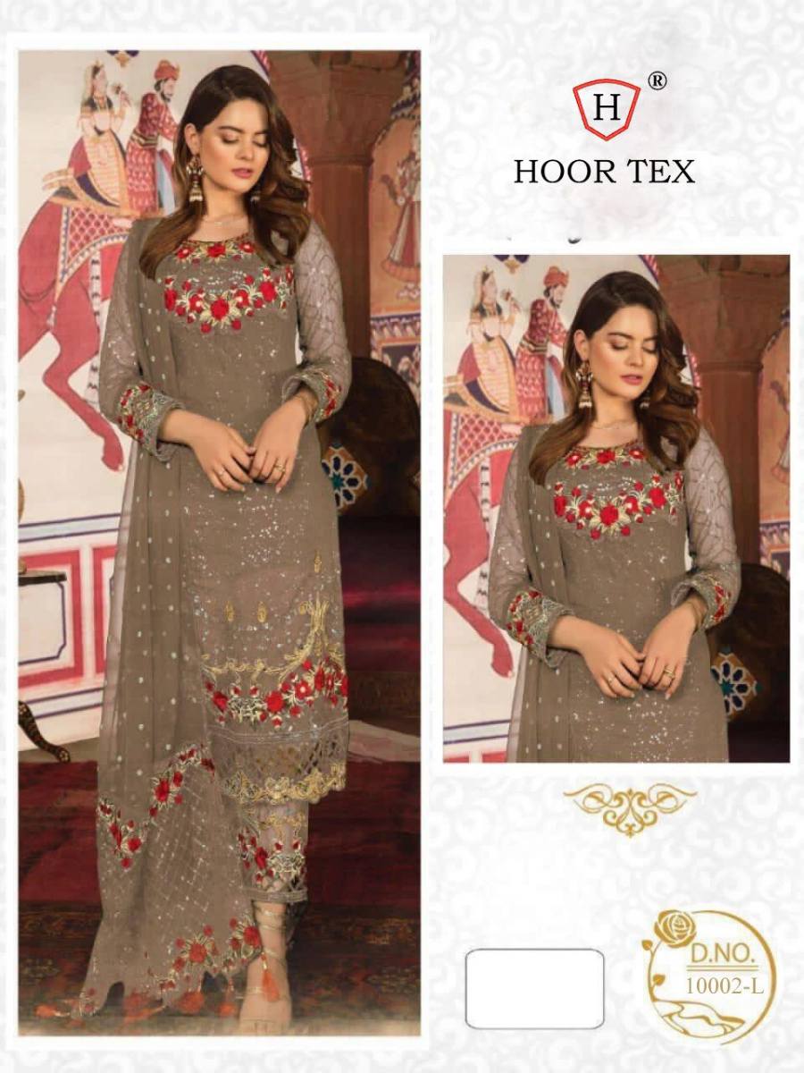 Hoor Tex Nafiza Colour Gold Vol 3 Heavy Georgette Embroidery Pakistani Style Salwar Kameez Wholesaler Dealer Surat