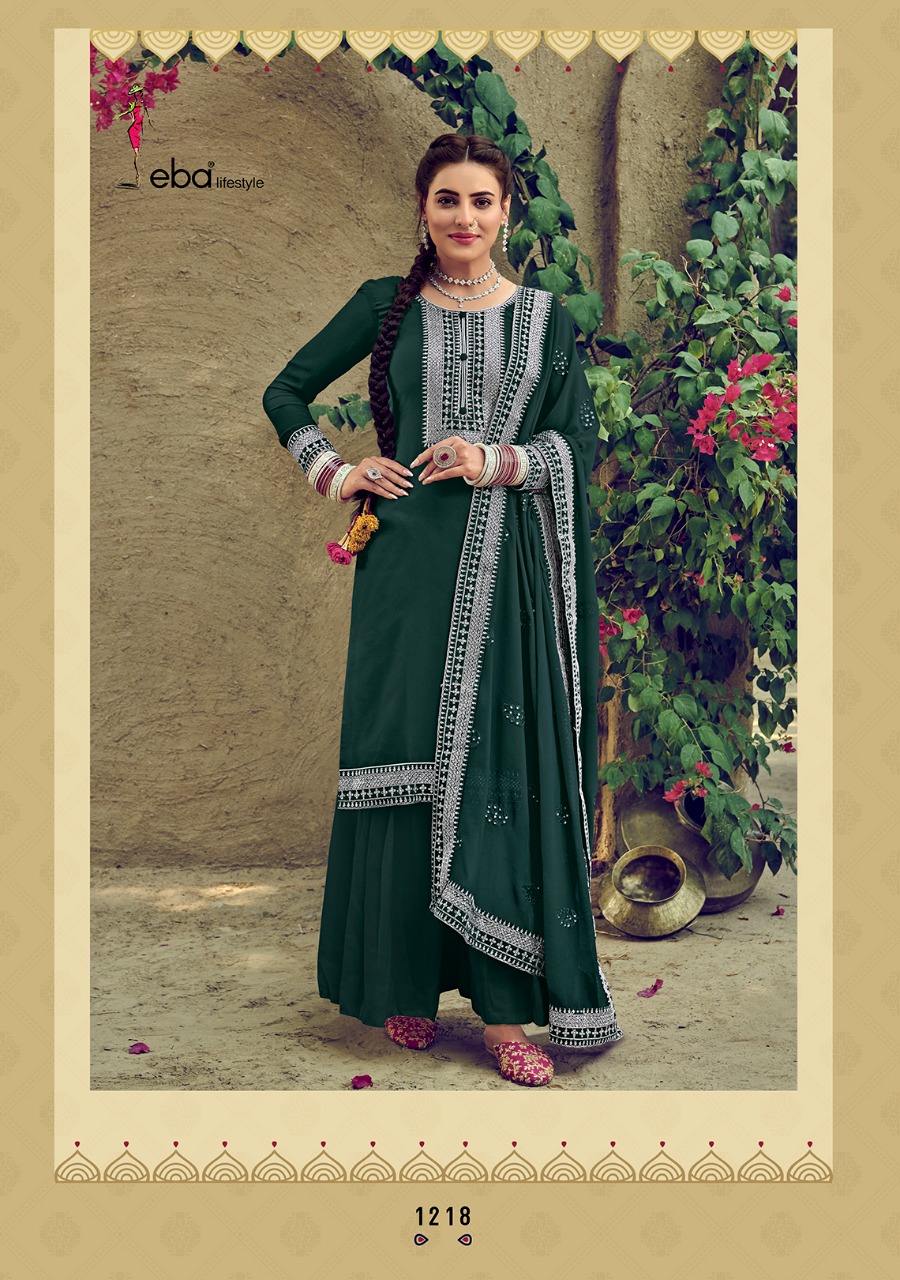 Eba Lifestyle Jasmine Baluming Georgette With Heavy Embroidery Work Wedding Wear Salwar Kameez Wholesale Dealer Surat
