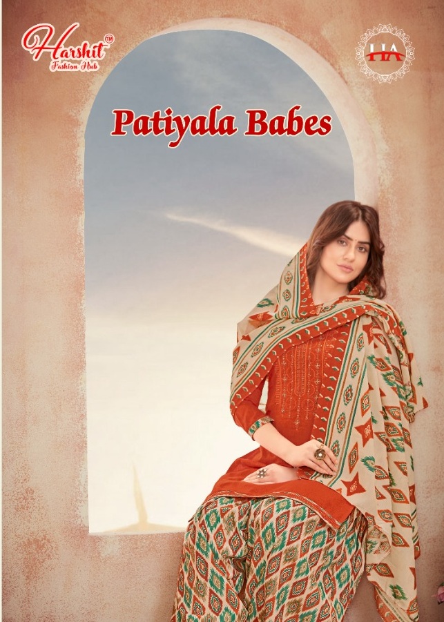 Harshit Fashion Hub Paiyala Babes Pure Cotton Print With Embroidery Swarovski Daimond Work Salwar Suits Wholesale Dealer Surat