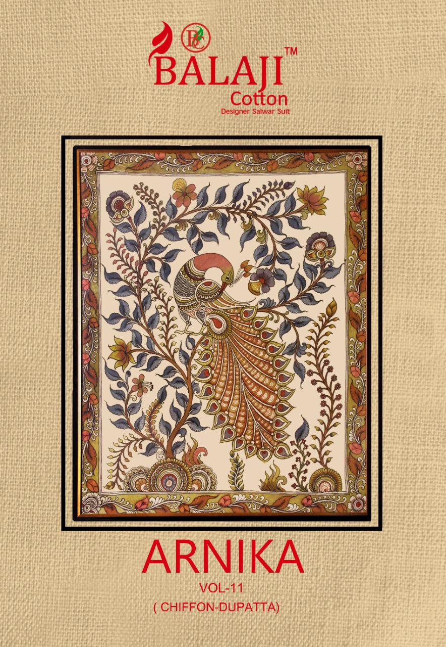 Balaji Cotton Arnika Vol 11 Pure Cotton Fancy Print Patiyala Style Dress Material Salwar Suits Wholesale Dealer Surat