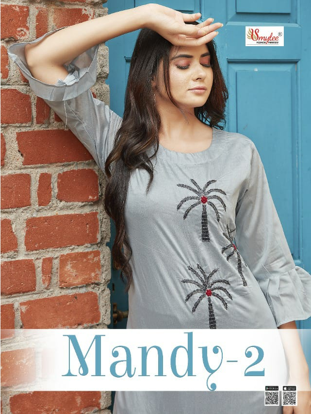 Smylee Fashion Mandy Vol 2 Heavy Modal Silk With Handwork Readymade Daily Wear Kurti Wholesale Dealer Surat