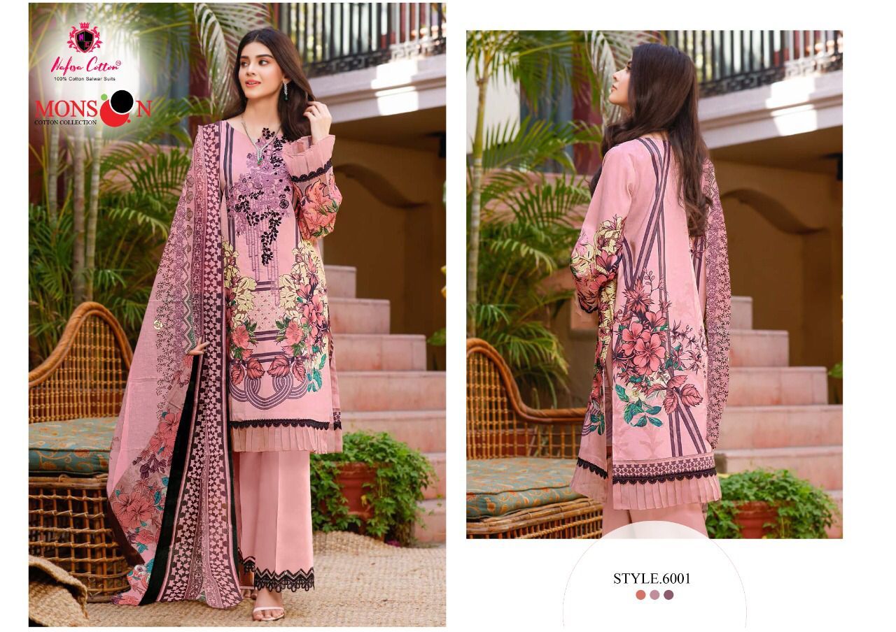 Nafisa Cotton Monsoon Vol 6 Cotton Print Salwar Suits Wholesaler Surat