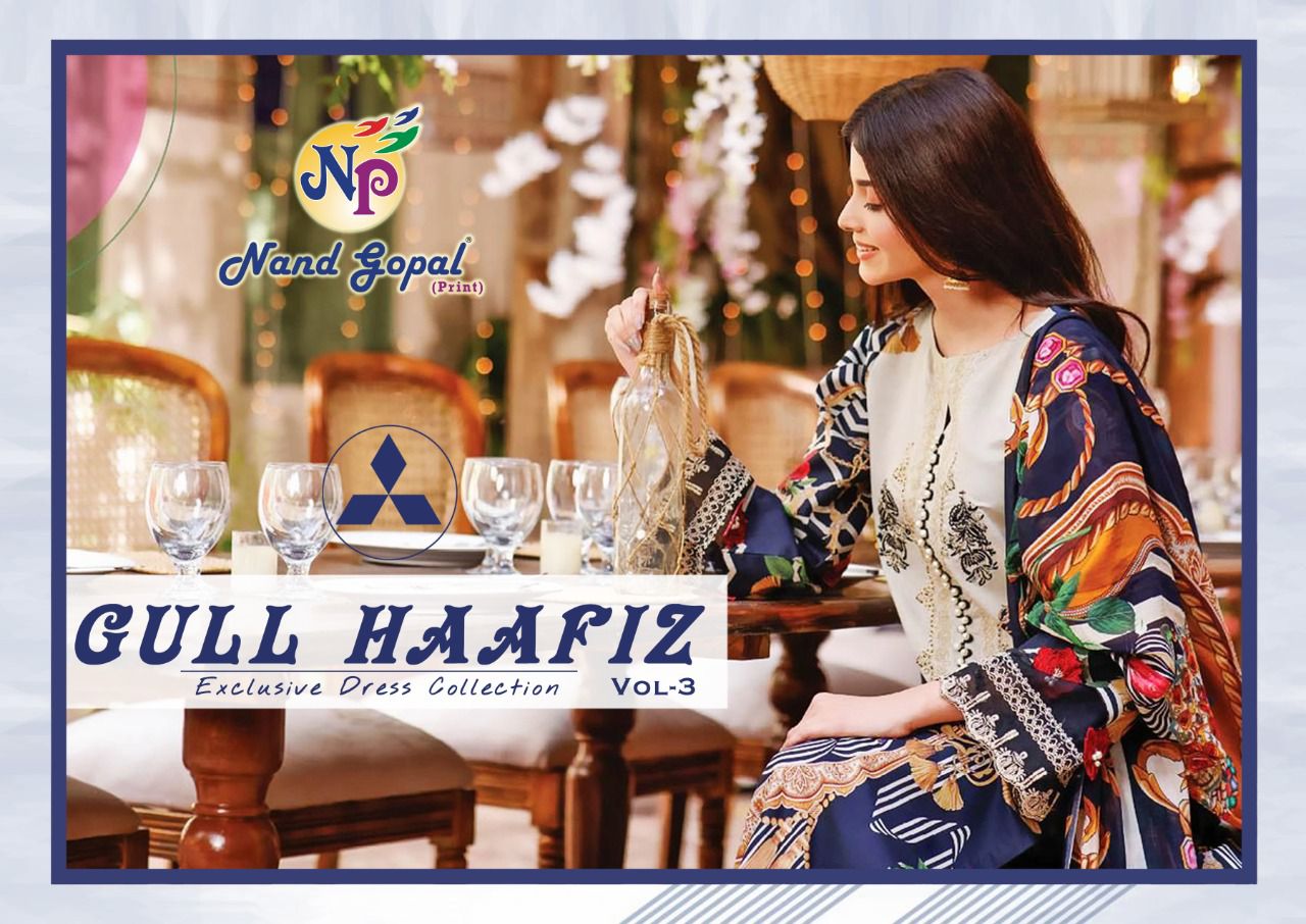 Nand Gopal Gull Haafiz Vol 3 Pure Cotton Salwar Suits  Wholesaler Surat
