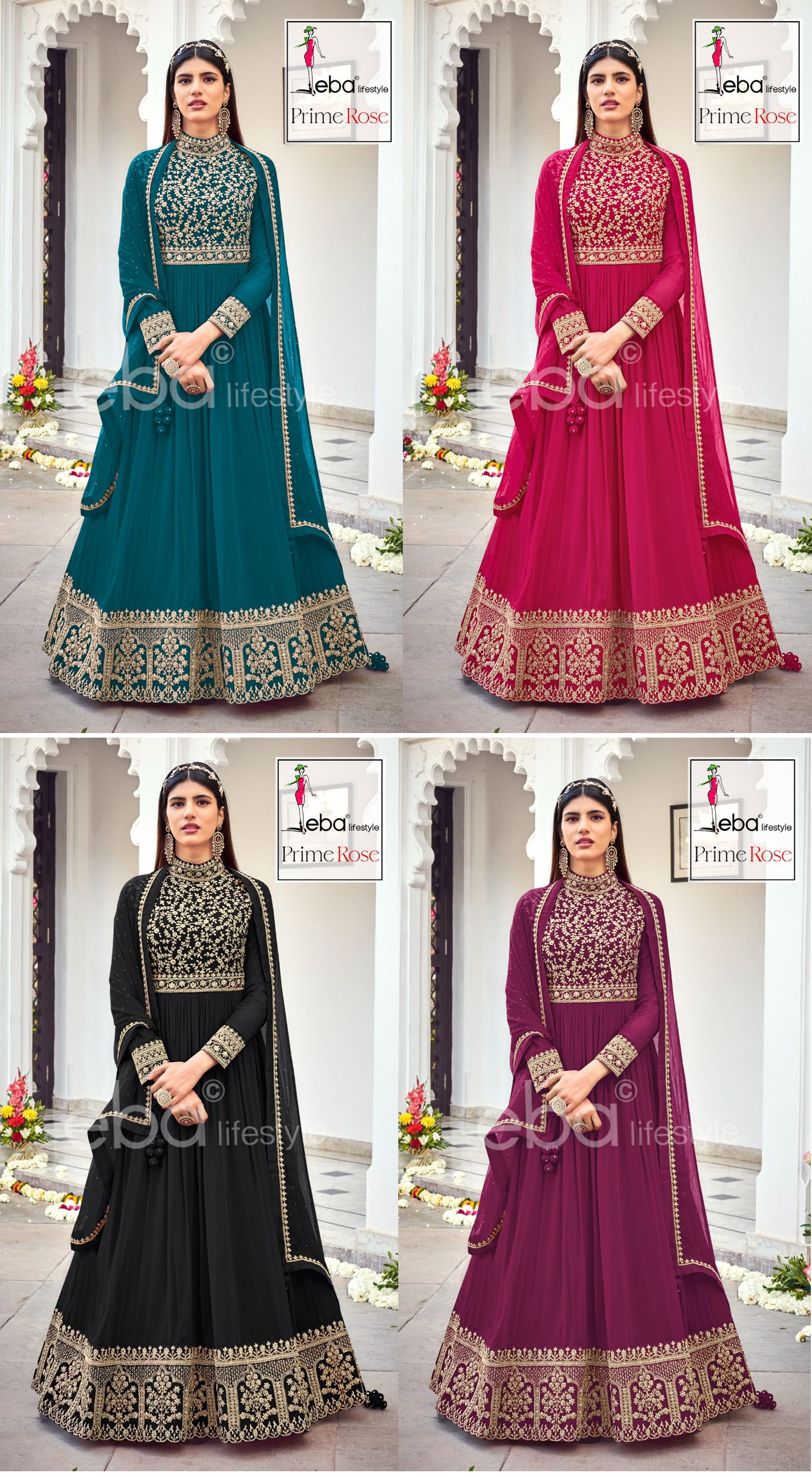 Eba Lifestyle Prime Rose Vol 3 Georgette Suit Best Online Wholesaler Surat