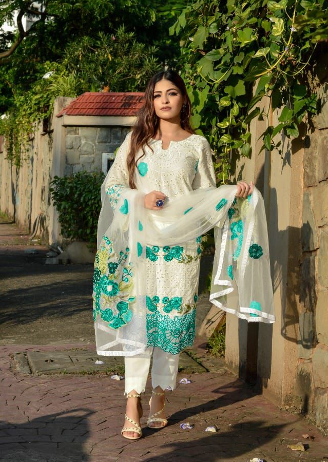 Shraddha Designer Aaliya Cotton Suit Best Rate Wholesaler Surat
