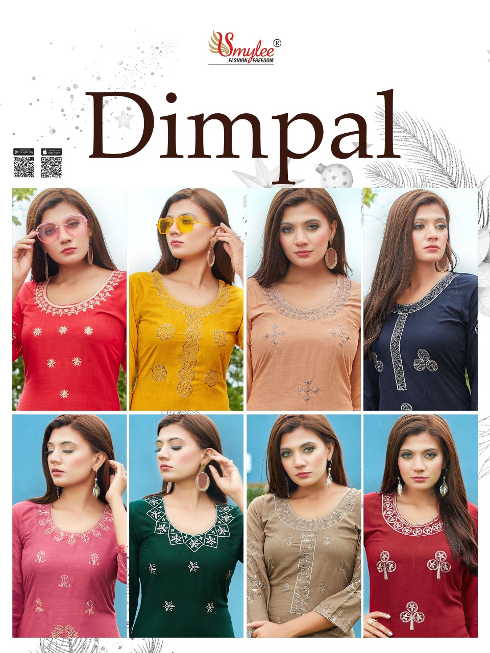 Smylee Fashion Dimpal Readymade Rayon Kurtis Best Rate Wholesaler Surat