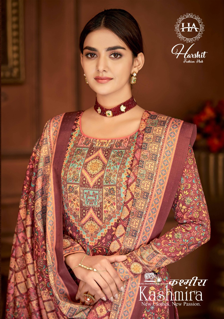 Harshit Fashion Hub Kashmira Pashmina Print Salwar Suit Best Rate Wholesaler Surat