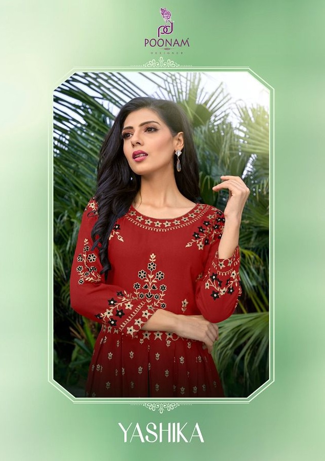 Poonam Designer Yashika Rayon Kurti Wholesaler Surat