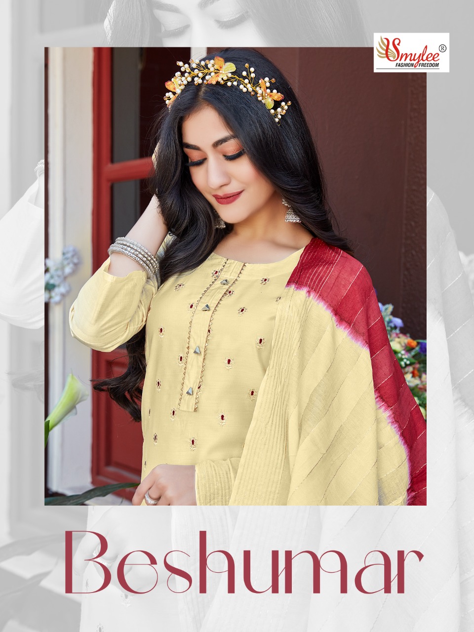 Smylee Fashion Beshumar Chanderi Silk Fancy Designer Stylish Kurti Combo Set Wholesaler Surat