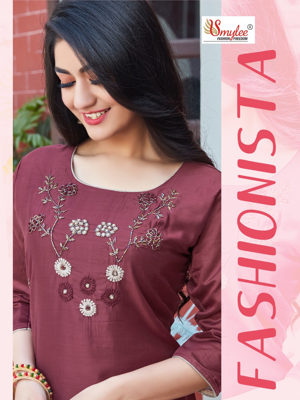 Smylee Fashion Fashionista Chanderi Silk Latest Designer Fancy Kurtis With Bottom Set Wholesaler Surat