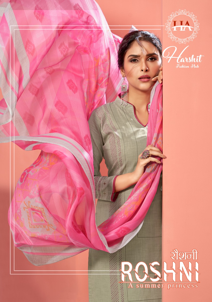 Harshit Fashion Hub Roshni Jam Cotton With Fancy Printed Salwar Suits Dress Material Wholesaler Surat