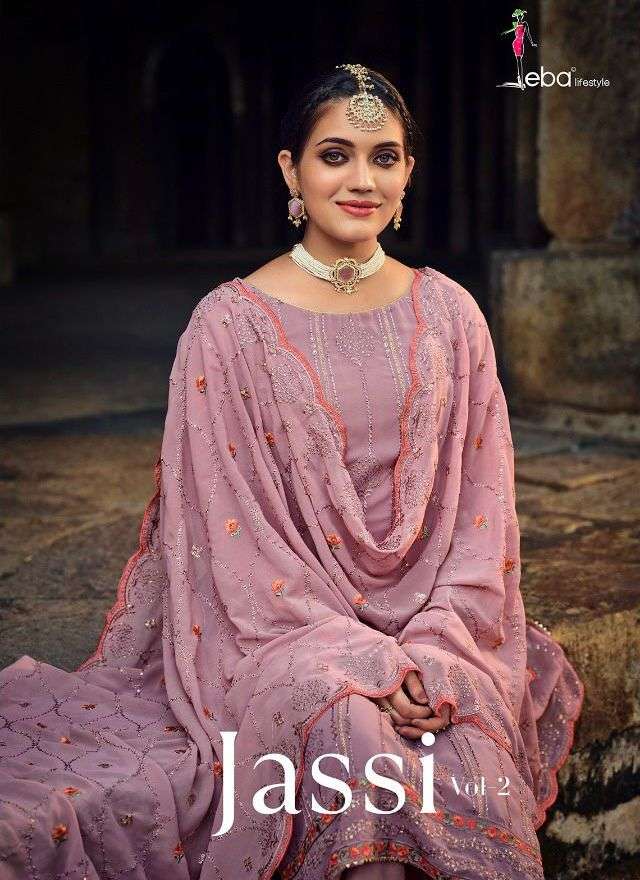 Eba Lifestyle Jassi Vol 2 Fox Georgette Designer Suits Wholesaler Surat
