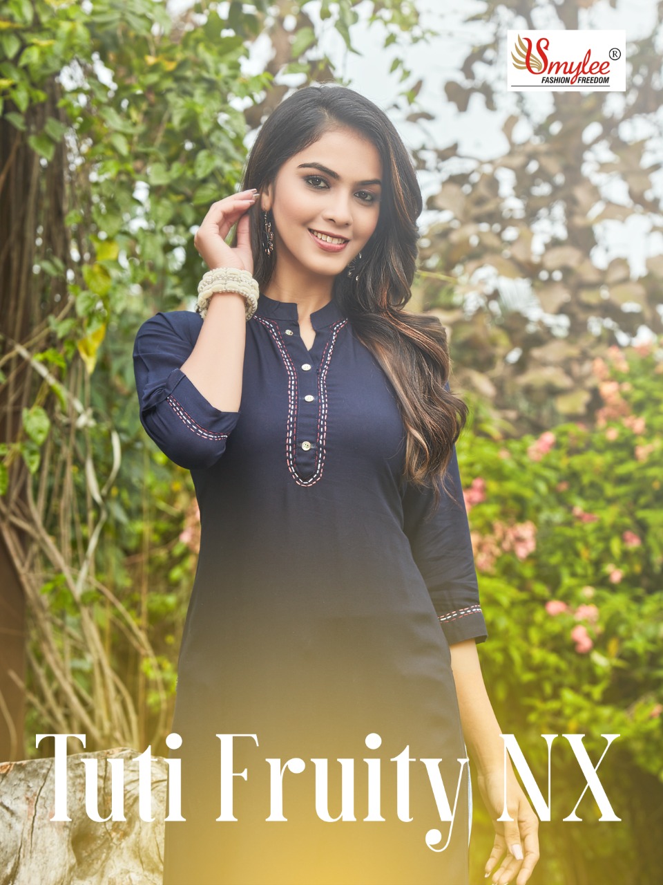 Smylee Fashion Tuti Fruity Nx Rayon Fancy Kurtis Wholesaler Surat