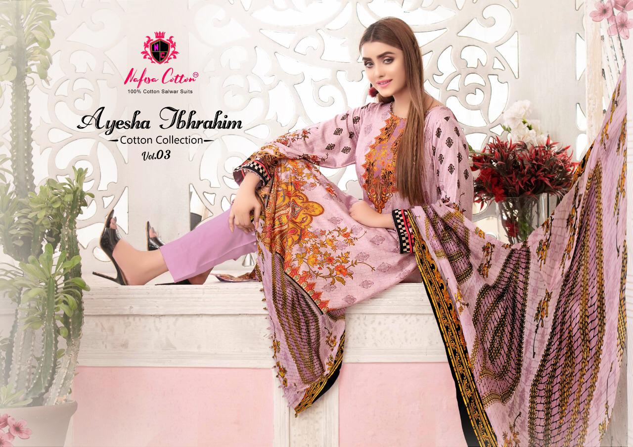 Nafisa Cotton Ayesha Ibhrahim Cotton Collection Vol 3 Cotton Suits Wholesaler Surat