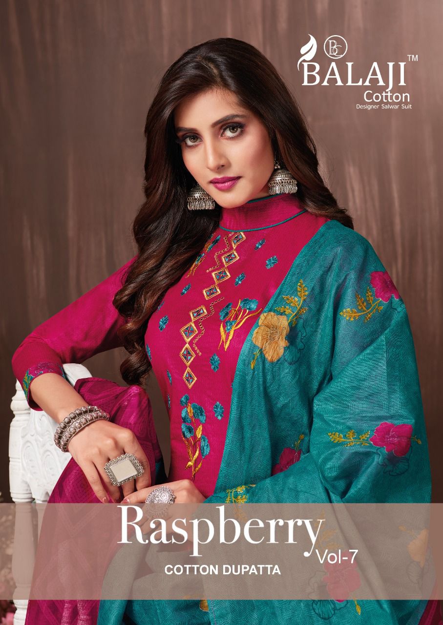 Balaji Cotton Raspberry Vol 7 Pure Cotton Salwar Suits Best Wholesaler Surat