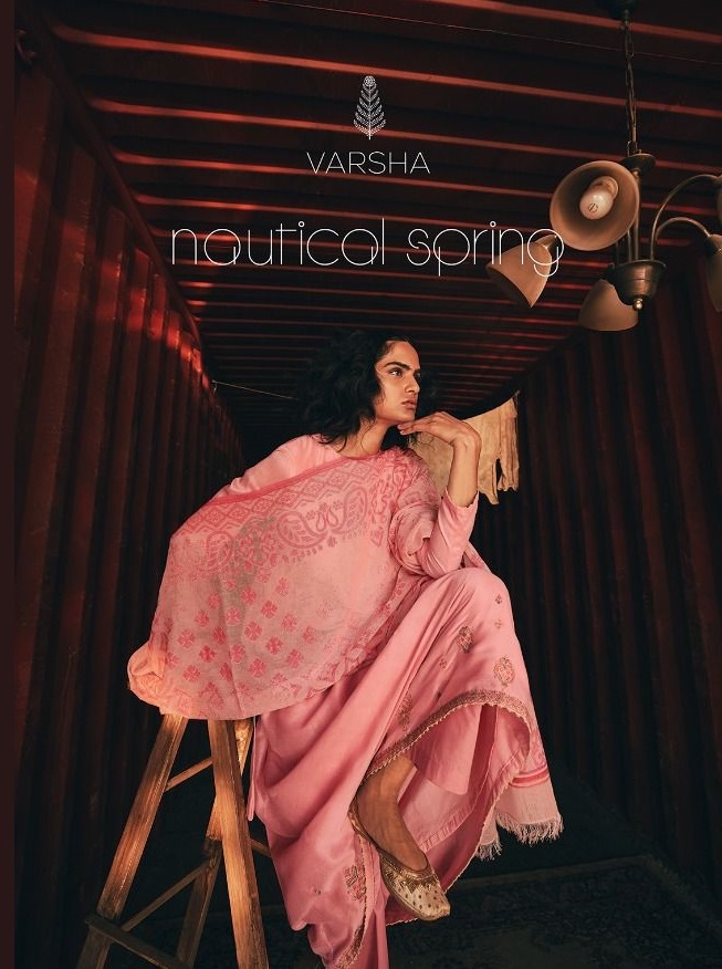 Varsha Nautical Spring Mulberry With Fancy Emrboidery Salwar Suits Wholesaler Surat