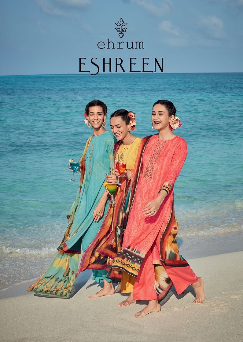 Varsha Ehrum Eshreen Silky Satin Digital Print With Embroidery Suits Wholesaler Surat