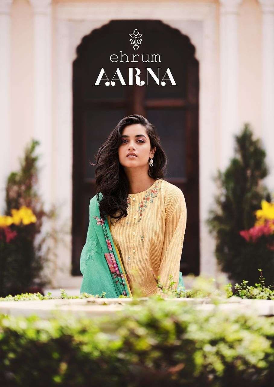 Varsha Ehrum Aarna Cotton Embroidery Designer Fancy Salwar Suits Wholesaler Surat