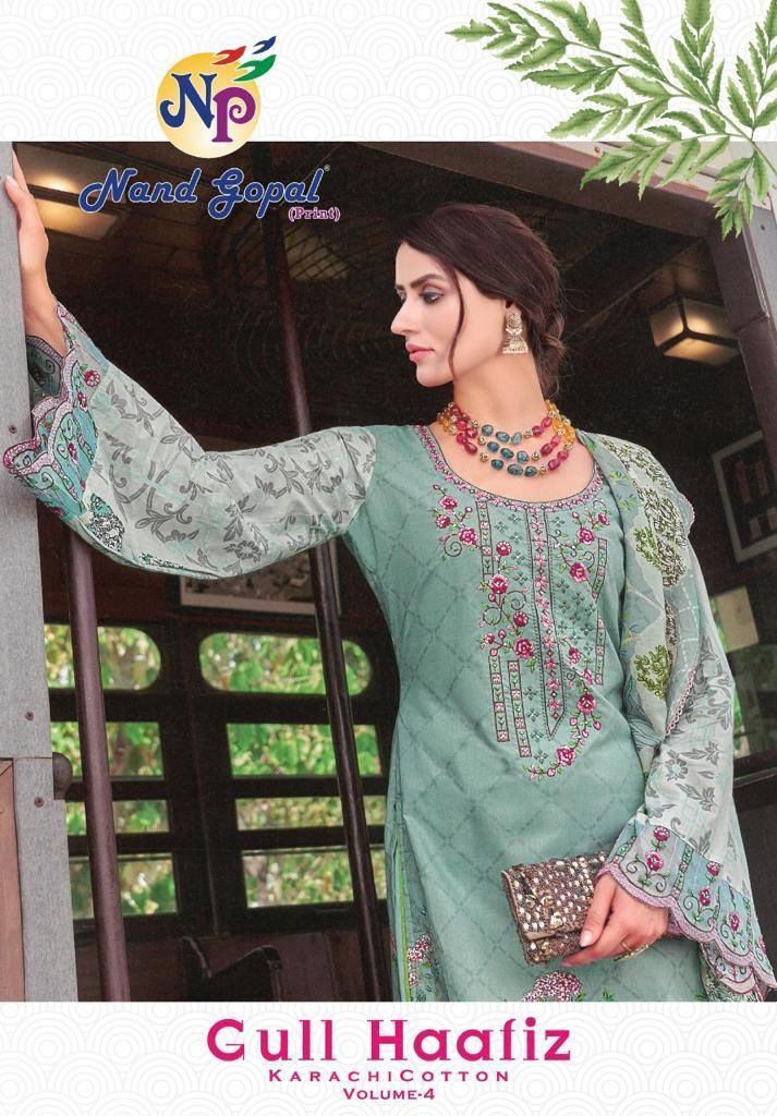 Nandgopal Gull Haafiz Vol 4 Heavy Cotton Printed Salwar Suits Wholesaler Surat