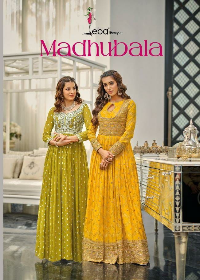 Eba Life Style Madhubala Georgette With Heavy Designer Ready Made Gown Suits Wholesaler Surat